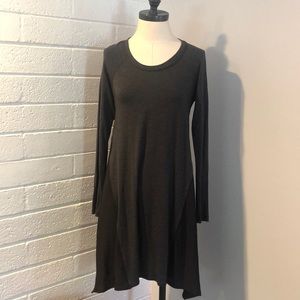 Splendid Long Sleeve Charcoal Gray Black Dress